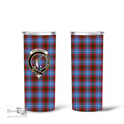 Scottish Dalmahoy Clan Tartan Tumbler - Tall Glitter Tumbler Scottish Plaid Tartan Plaid