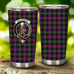 Scottish MacLennan Clan Tartan Tumbler - Stainless Steel Glitter Tumbler Scottish Plaid Tartan Plaid