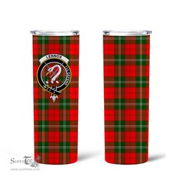 Scottish Lennox Clan Tartan Tumbler - Tall Glitter Tumbler Scottish Plaid Tartan Plaid