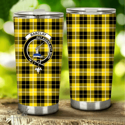 Scottish Barclay Clan Tartan Tumbler - Stainless Steel Glitter Tumbler Scottish Plaid Tartan Plaid