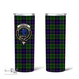 Scottish Forsyth Clan Tartan Tumbler - Tall Glitter Tumbler Scottish Plaid Tartan Plaid