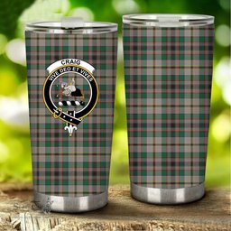 Scottish Craig Ancient Clan Tartan Tumbler - Stainless Steel Glitter Tumbler Scottish Plaid Tartan Plaid