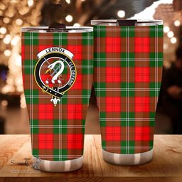 Scottish Lennox Clan Tartan Tumbler - Curved Glitter Tumbler Scottish Plaid Tartan Plaid
