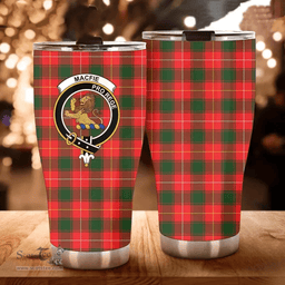 Scottish MacFie (of Dreghorn) Clan Tartan Tumbler - Curved Glitter Tumbler Scottish Plaid Tartan Plaid