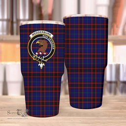 Scottish Wedderburn Clan Tartan Tumbler - Stainless Steel Glitter Tumbler Scottish Plaid Tartan Plaid