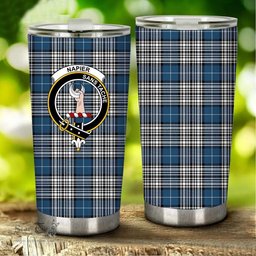 Scottish Napier Clan Tartan Tumbler - Stainless Steel Glitter Tumbler Scottish Plaid Tartan Plaid