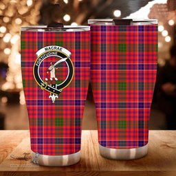Scottish MacRae Clan Tartan Tumbler - Curved Glitter Tumbler Scottish Plaid Tartan Plaid