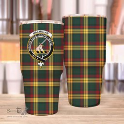 Scottish MacMillan Clan Tartan Tumbler - Stainless Steel Glitter Tumbler Scottish Plaid Tartan Plaid