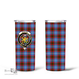 Scottish Newton Clan Tartan Tumbler - Tall Glitter Tumbler Scottish Plaid Tartan Plaid