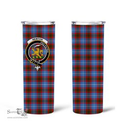 Scottish Newton Clan Tartan Tumbler - Tall Glitter Tumbler Scottish Plaid Tartan Plaid