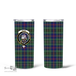 Scottish Wood Clan Tartan Tumbler - Tall Glitter Tumbler Scottish Plaid Tartan Plaid