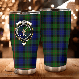 Scottish Gunn Clan Tartan Tumbler - Curved Glitter Tumbler Scottish Plaid Tartan Plaid
