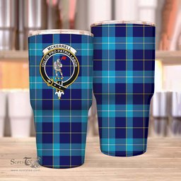 Scottish McKerrell Clan Tartan Tumbler - Stainless Steel Glitter Tumbler Scottish Plaid Tartan Plaid