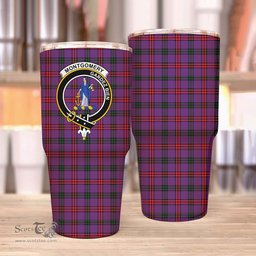 Scottish Montgomery Clan Tartan Tumbler - Stainless Steel Glitter Tumbler Scottish Plaid Tartan Plaid