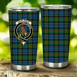 Scottish Newlands Clan Tartan Tumbler - Stainless Steel Glitter Tumbler Scottish Plaid Tartan Plaid