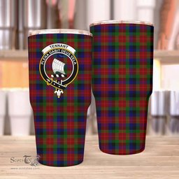 Scottish Tennant Clan Tartan Tumbler - Stainless Steel Glitter Tumbler Scottish Plaid Tartan Plaid