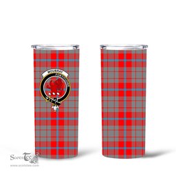 Scottish Moubray Clan Tartan Tumbler - Tall Glitter Tumbler Scottish Plaid Tartan Plaid