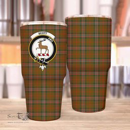 Scottish SCOTT BROWN MODERN Clan Tartan Tumbler - Stainless Steel Glitter Tumbler Scottish Plaid Tartan Plaid