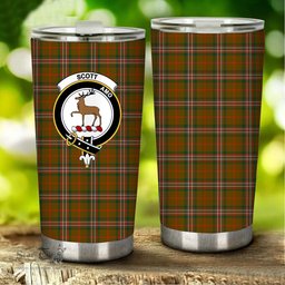 Scottish SCOTT BROWN MODERN Clan Tartan Tumbler - Stainless Steel Glitter Tumbler Scottish Plaid Tartan Plaid
