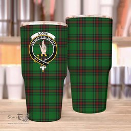 Scottish Logie Clan Tartan Tumbler - Stainless Steel Glitter Tumbler Scottish Plaid Tartan Plaid