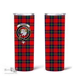 Scottish Ruthven Clan Tartan Tumbler - Tall Glitter Tumbler Scottish Plaid Tartan Plaid