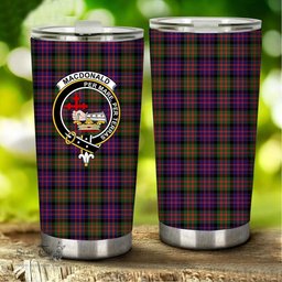Scottish MacDonald ( Donald) Clan Tartan Tumbler - Stainless Steel Glitter Tumbler Scottish Plaid Tartan Plaid