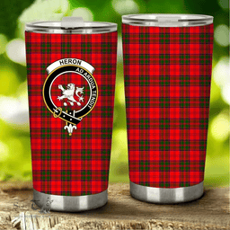 Scottish Heron Clan Tartan Tumbler - Stainless Steel Glitter Tumbler Scottish Plaid Tartan Plaid