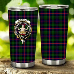Scottish Urquhart Clan Tartan Tumbler - Stainless Steel Glitter Tumbler Scottish Plaid Tartan Plaid