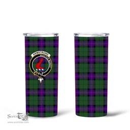 Scottish Armstrong Clan Tartan Tumbler - Tall Glitter Tumbler Scottish Plaid Tartan Plaid