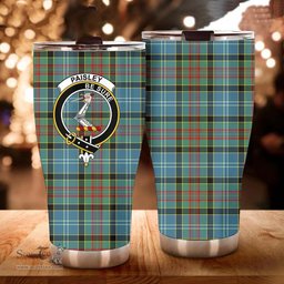 Scottish Paisley Clan Tartan Tumbler - Curved Glitter Tumbler Scottish Plaid Tartan Plaid