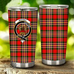 Scottish MacGill (Makgill) Clan Tartan Tumbler - Stainless Steel Glitter Tumbler Scottish Plaid Tartan Plaid
