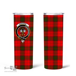 Scottish Maxtone Clan Tartan Tumbler - Tall Glitter Tumbler Scottish Plaid Tartan Plaid