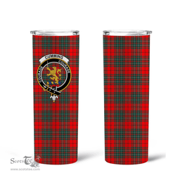 Scottish Cumming Clan Tartan Tumbler - Tall Glitter Tumbler Scottish Plaid Tartan Plaid