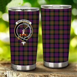 Scottish MacBrayne Clan Tartan Tumbler - Stainless Steel Glitter Tumbler Scottish Plaid Tartan Plaid