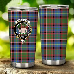 Scottish Aikenhead Clan Tartan Tumbler - Stainless Steel Glitter Tumbler Scottish Plaid Tartan Plaid