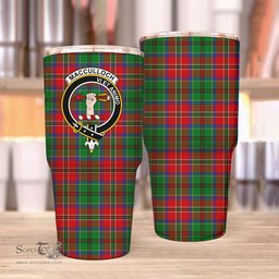 Scottish MacCulloch (McCulloch) Clan Tartan Tumbler - Stainless Steel Glitter Tumbler Scottish Plaid Tartan Plaid