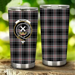Scottish Moffat Clan Tartan Tumbler - Stainless Steel Glitter Tumbler Scottish Plaid Tartan Plaid