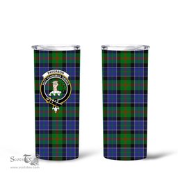 Scottish Paterson Clan Tartan Tumbler - Tall Glitter Tumbler Scottish Plaid Tartan Plaid