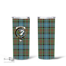 Scottish Brisbane Clan Tartan Tumbler - Tall Glitter Tumbler Scottish Plaid Tartan Plaid