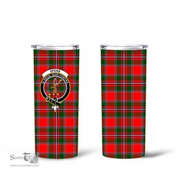 Scottish Spens (or Spence) Clan Tartan Tumbler - Tall Glitter Tumbler Scottish Plaid Tartan Plaid
