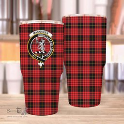 Scottish MacQueen Clan Tartan Tumbler - Stainless Steel Glitter Tumbler Scottish Plaid Tartan Plaid