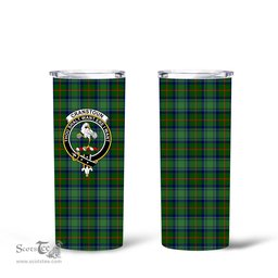 Scottish Cranstoun Clan Tartan Tumbler - Tall Glitter Tumbler Scottish Plaid Tartan Plaid