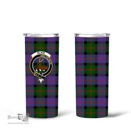 Scottish Blair Clan Tartan Tumbler - Tall Glitter Tumbler Scottish Plaid Tartan Plaid