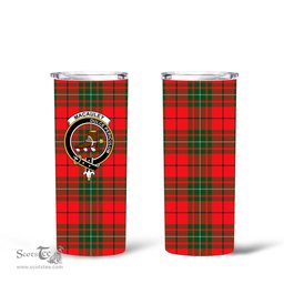 Scottish MacAulay Clan Tartan Tumbler - Tall Glitter Tumbler Scottish Plaid Tartan Plaid