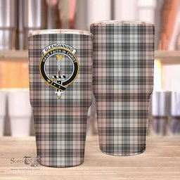 Scottish Glendinning Clan Tartan Tumbler - Stainless Steel Glitter Tumbler Scottish Plaid Tartan Plaid