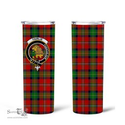 Scottish Fairlie Clan Tartan Tumbler - Tall Glitter Tumbler Scottish Plaid Tartan Plaid