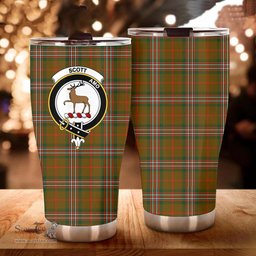 Scottish SCOTT BROWN MODERN Clan Tartan Tumbler - Curved Glitter Tumbler Scottish Plaid Tartan Plaid