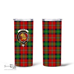 Scottish Fairlie Clan Tartan Tumbler - Tall Glitter Tumbler Scottish Plaid Tartan Plaid