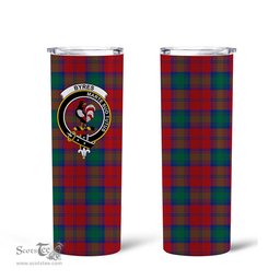 Scottish Byres Clan Tartan Tumbler - Tall Glitter Tumbler Scottish Plaid Tartan Plaid