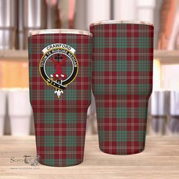 Scottish Crawford Clan Tartan Tumbler - Stainless Steel Glitter Tumbler Scottish Plaid Tartan Plaid